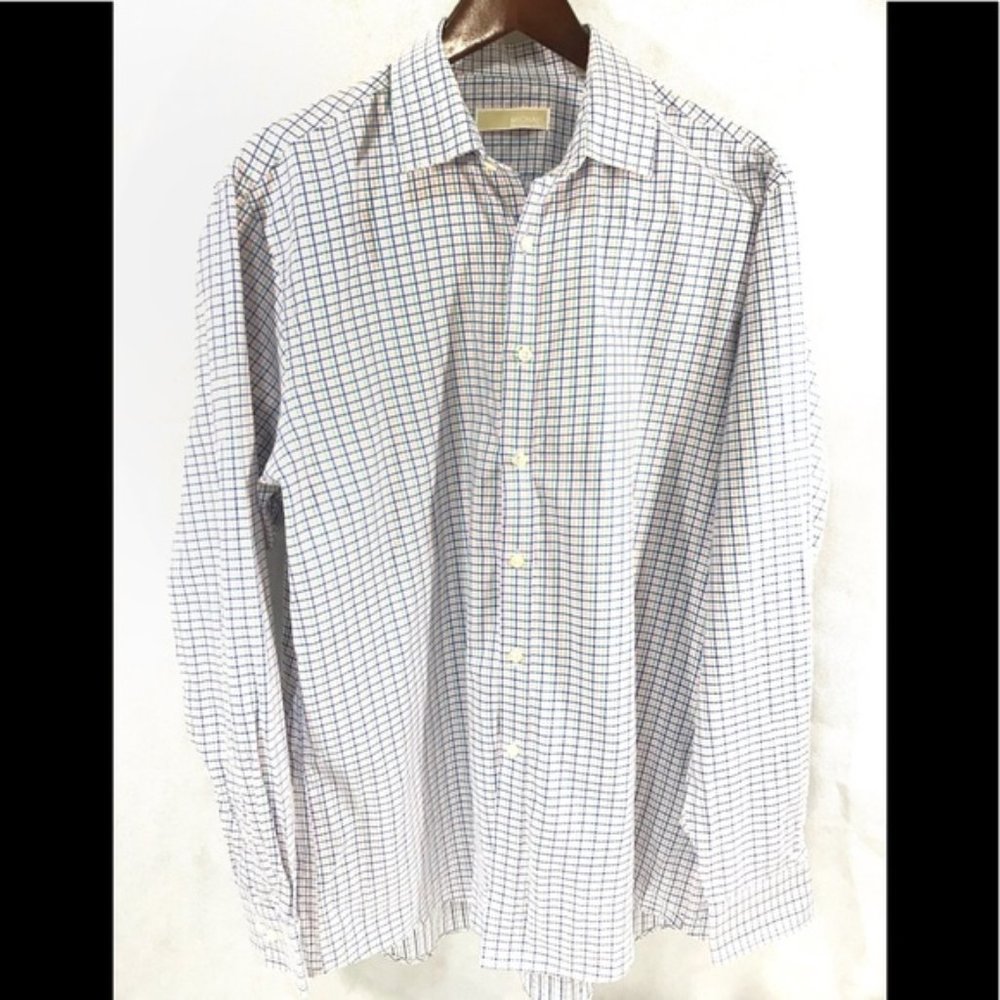MICHAEL KORS button down dress shirt plaid